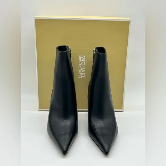 Michael Kors Halle Bootie Leather Black 7M | Crystal Heel | New in Box - Picture 12 of 12